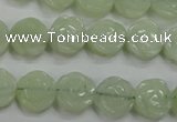 CFG883 15.5 inches 12mm carved flower New jade gemstone beads