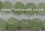 CFG886 15.5 inches 14mm carved flower New jade gemstone beads