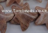 CFG928 15.5 inches 30*33mm carved star moonstone beads