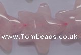 CFG965 15.5 inches 30*33mm faceted & carved star rose quartz beads