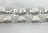 CFG972 15.5 inches 30*33mm carved butterfly white porcelain beads