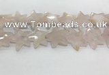 CFG983 15.5 inches 33*33mm carved star rose quartz beads