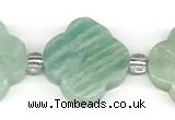 CFG992 15 inches 16mm - 17mm carved flower amazonite beads