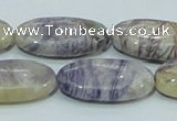 CFJ05 15.5 inches 15*30mm oval natural purple flower stone beads