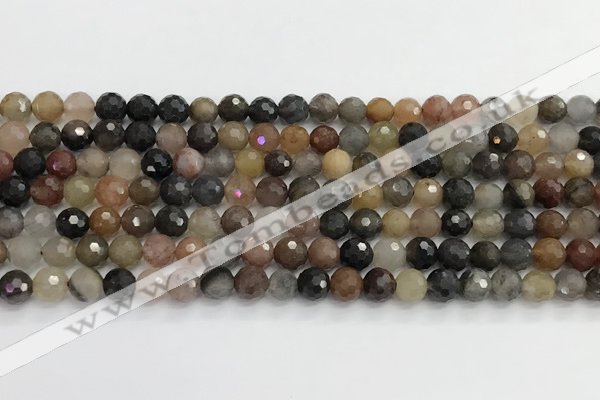 CFJ217 15.5 inches 6mm faceted round fancy jasper beads