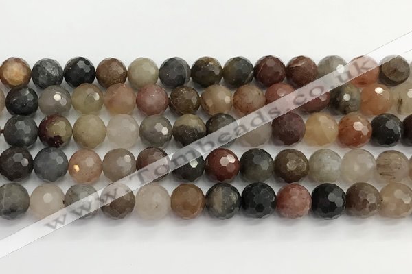 CFJ219 15.5 inches 10mm faceted round fancy jasper beads