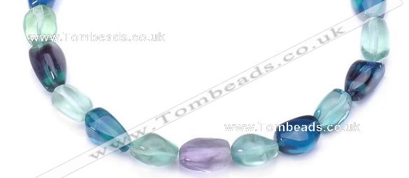 CFL09 AA grade 12*16mm irregular natural fluorite bead Wholesale