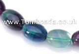 CFL10 16 inch 12*16mm egg-shaped AA grade natural fluorite beads