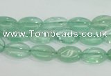 CFL101 15.5 inches 8*12mm oval natural green fluorite gemstone beads