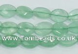 CFL103 15.5 inches 10*14mm faceted oval natural green fluorite beads