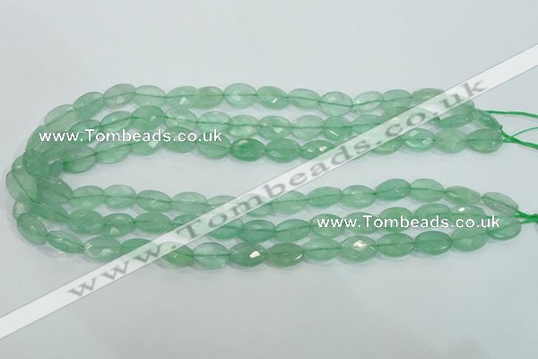 CFL103 15.5 inches 10*14mm faceted oval natural green fluorite beads