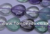 CFL1053 15 inches 12*12mm heart natural fluorite gemstone beads