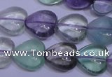 CFL1053 15 inches 12*12mm heart natural fluorite gemstone beads