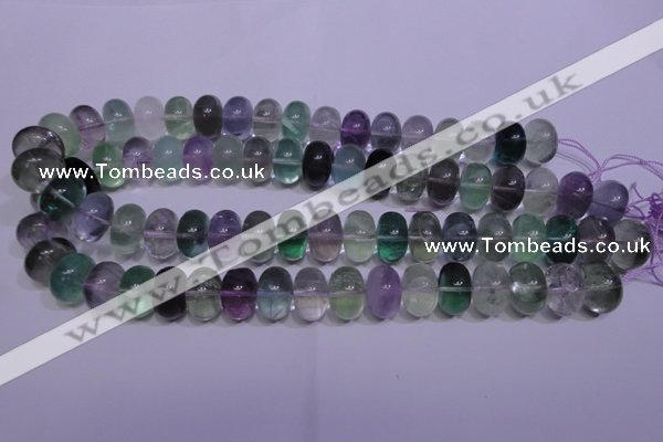 CFL1071 15 inches 10*16mm rondelle natural fluorite gemstone beads