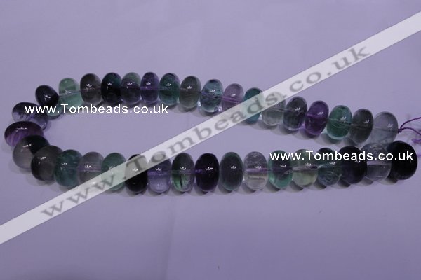 CFL1072 15 inches 10*18mm rondelle natural fluorite gemstone beads