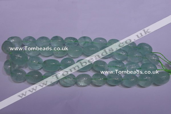 CFL1080 15 inches 15*20mm nuggets green fluorite gemstone beads