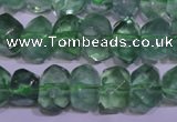 CFL1085 15 inches 9*12mm faceted nuggets green fluorite beads