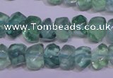 CFL1087 15 inches 8*12mm faceted nuggets blue fluorite beads