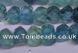 CFL1088 15 inches 9*14mm faceted nuggets blue fluorite beads