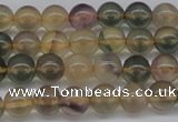 CFL1102 15.5 inches 8mm round yellow fluorite gemstone beads