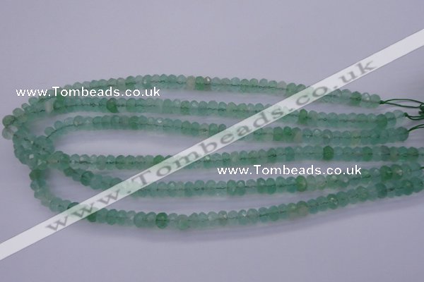 CFL111 15.5 inches 5*8mm faceted rondelle green fluorite beads