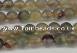 CFL1111 15.5 inches 6mm faceted round yellow fluorite gemstone beads