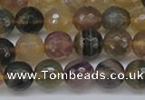 CFL1114 15.5 inches 12mm faceted round yellow fluorite gemstone beads