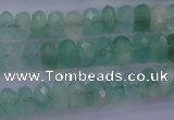 CFL112 15.5 inches 5*10mm faceted rondelle green fluorite beads