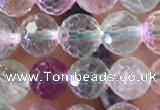 CFL1140 15.5 inches 6mm faceted round fluorite gemstone beads