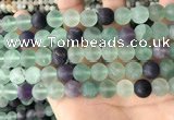 CFL1148 15.5 inches 10mm round matte fluorite beads wholesale