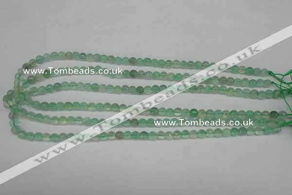 CFL115 15.5 inches 6mm faceted round green fluorite beads