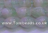 CFL1202 15.5 inches 10*14mm rice green fluorite gemstone beads