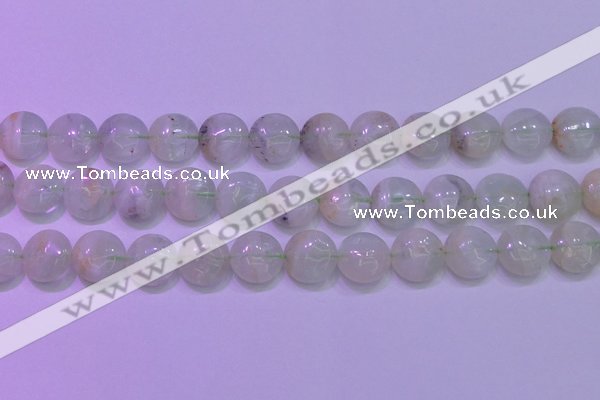 CFL1210 15.5 inches 14mm flat round green fluorite gemstone beads