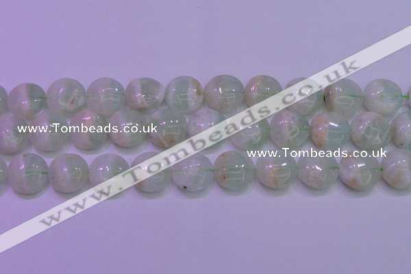 CFL1211 15.5 inches 16mm flat round green fluorite gemstone beads