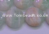 CFL1212 15.5 inches 18mm flat round green fluorite gemstone beads