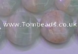 CFL1213 15.5 inches 20mm flat round green fluorite gemstone beads