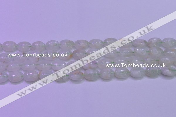 CFL1217 15.5 inches 10*14mm oval green fluorite gemstone beads