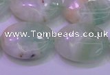 CFL1221 15.5 inches 18*25mm oval green fluorite gemstone beads