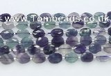 CFL1234 15.5 inches 8*10mm faceted oval fluorite beads