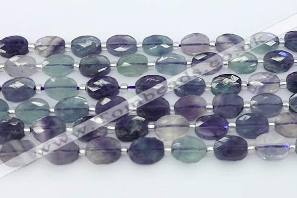 CFL1234 15.5 inches 8*10mm faceted oval fluorite beads