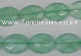 CFL125 15.5 inches 12*16mm faceted oval green fluorite beads