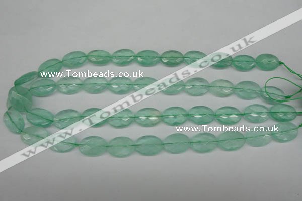 CFL126 15.5 inches 13*18mm faceted oval green fluorite beads