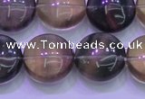 CFL1335 15.5 inches 16mm flat round purple fluorite gemstone beads