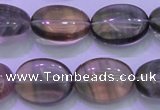 CFL1341 15.5 inches 12*16mm oval purple fluorite gemstone beads