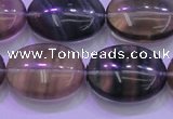 CFL1344 15.5 inches 18*25mm oval purple fluorite gemstone beads