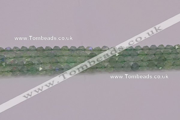 CFL1401 15.5 inches 6mm faceted nuggets green fluorite beads