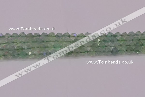 CFL1402 15.5 inches 8mm faceted nuggets green fluorite beads