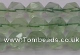 CFL1403 15.5 inches 10mm faceted nuggets green fluorite beads