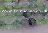 CFL1406 15.5 inches 6mm faceted nuggets fluorite gemstone beads