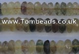 CFL142 15.5 inches 5*10mm faceted rondelle yellow fluorite beads